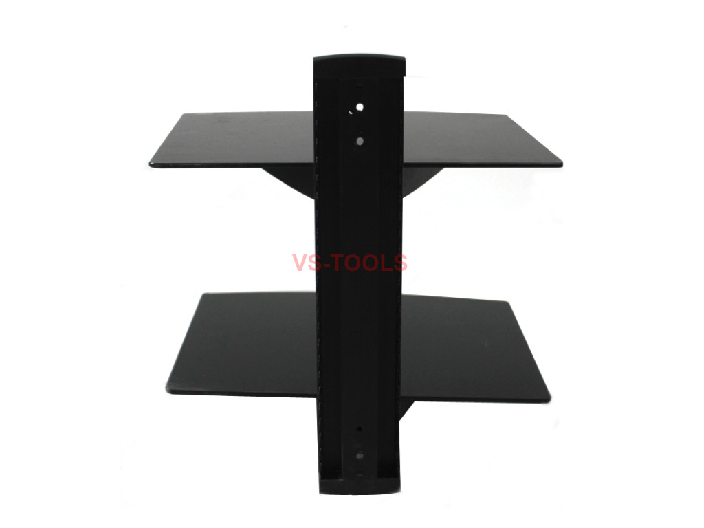 Adjustable 2 Shelf for DVD Player Cable Box Receiver Gaming